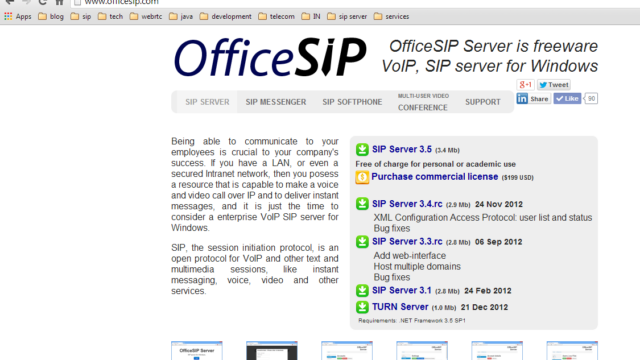 OfficeSIP Server: Servidor SIP gratuito para Windows