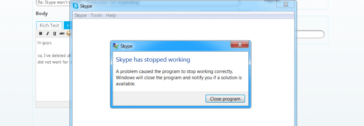 Skype-crash