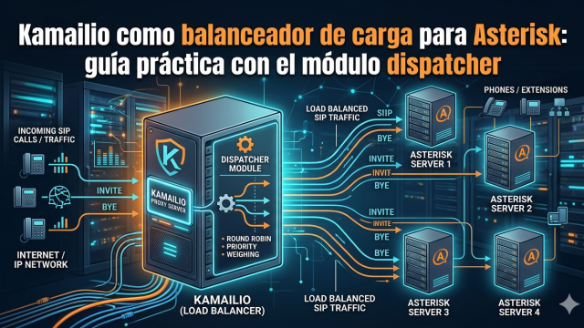 Kamailio como balanceador de carga para Asterisk: guía práctica con el módulo dispatcher